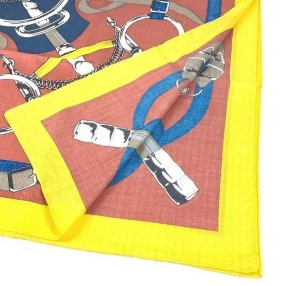 HERMES Pellier Calle Jean 140 Large Shawl Stole Scarf Cashmere / silk - Picture 11 of 14